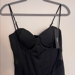 Fashion Nova Black Bustier Dress
